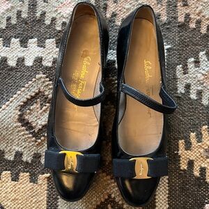 Patent leather Ferragamo ballet flats